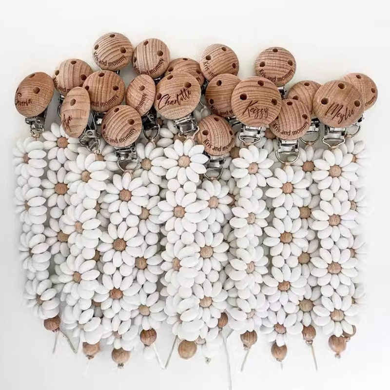 Baby Teethers - Cadena de chupete de bebé personalizada