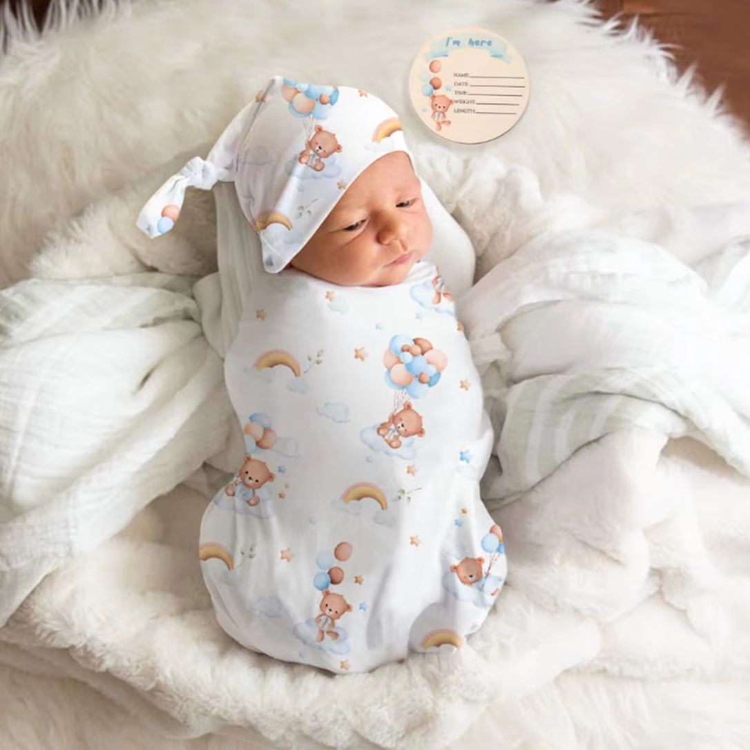 Baby Swaddle Blanket - Ylsteed - Juego de manta y
