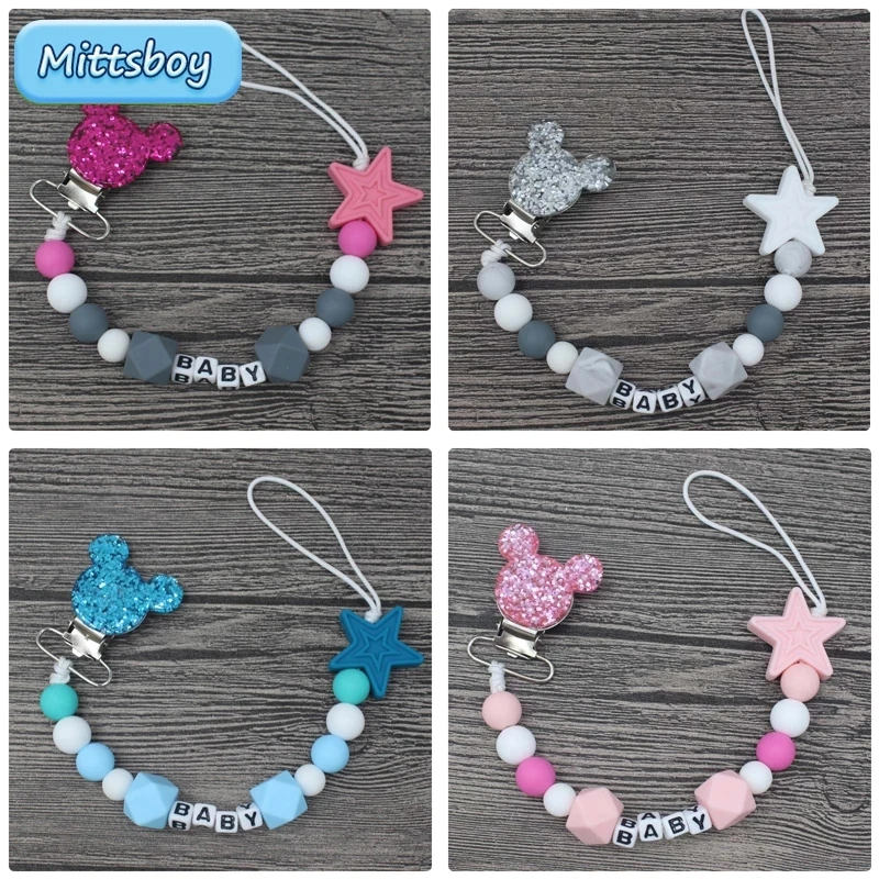 Baby Teethers - Nuevo nombre personalizado, pulsera mordedor para