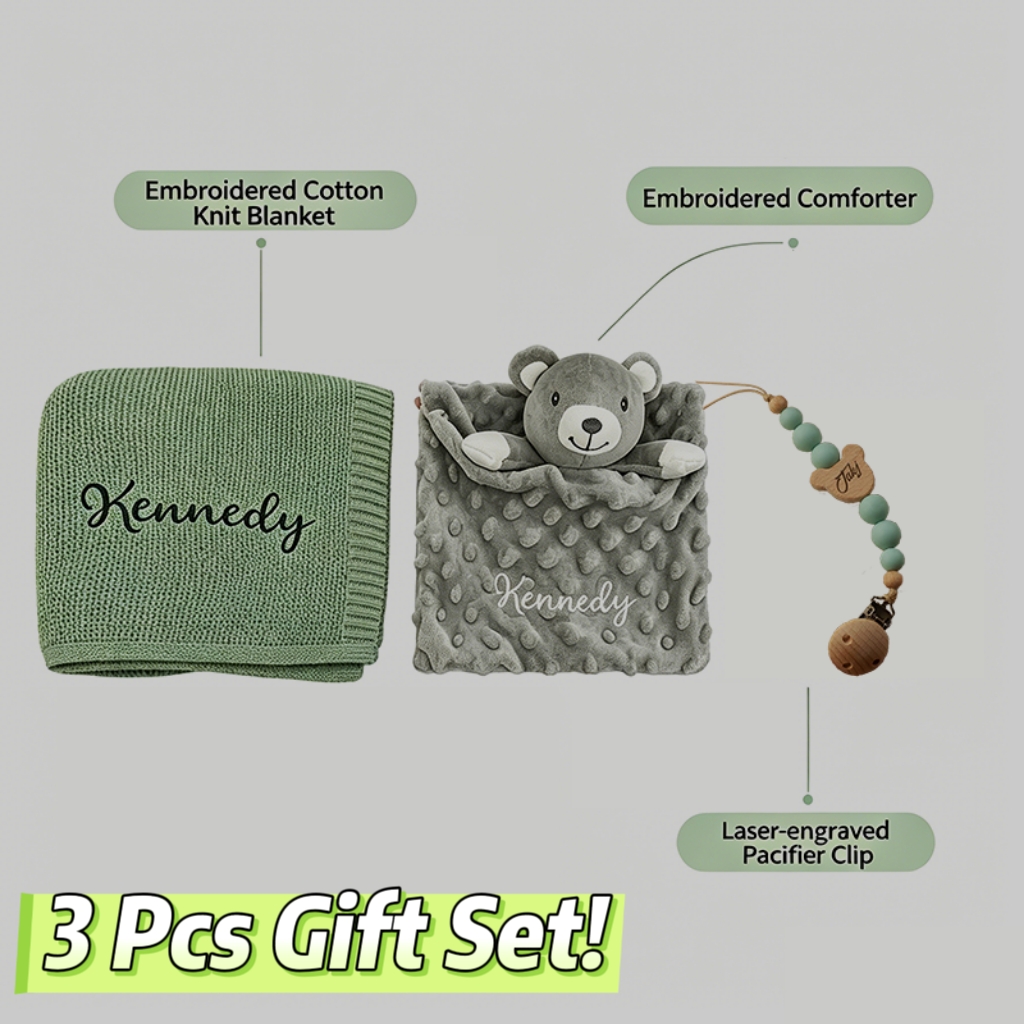 Set de Regalo Personalizado de - Baby Swaddle Blanket reseña y precio