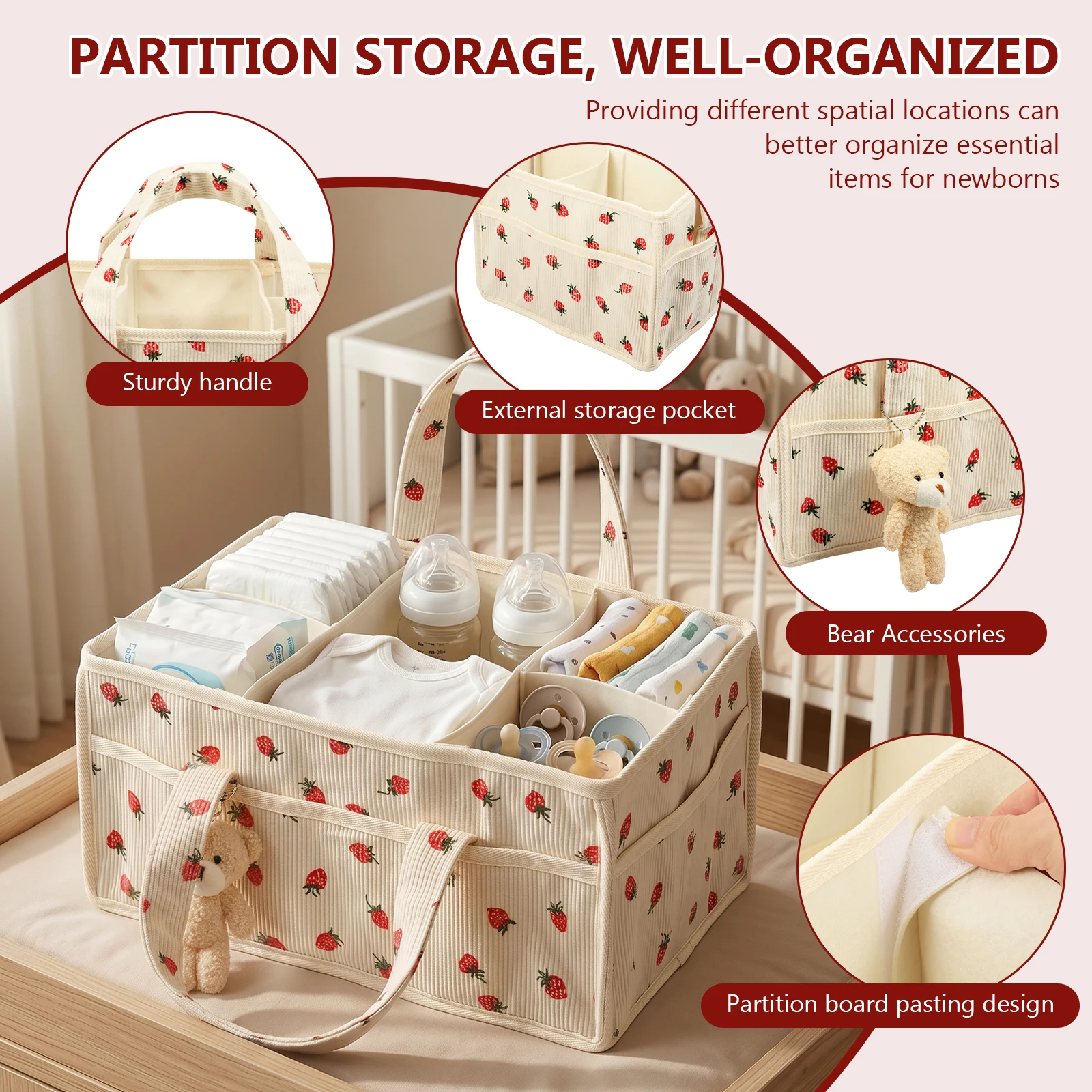 Cesta Organizadora de Toallita - Baby Products Organiser reseña y precio